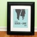 Personalized Wedding Gift - Couples Silhouette - Choose your text and colors