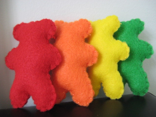 NEW Gummi Bears - Felt Play Food