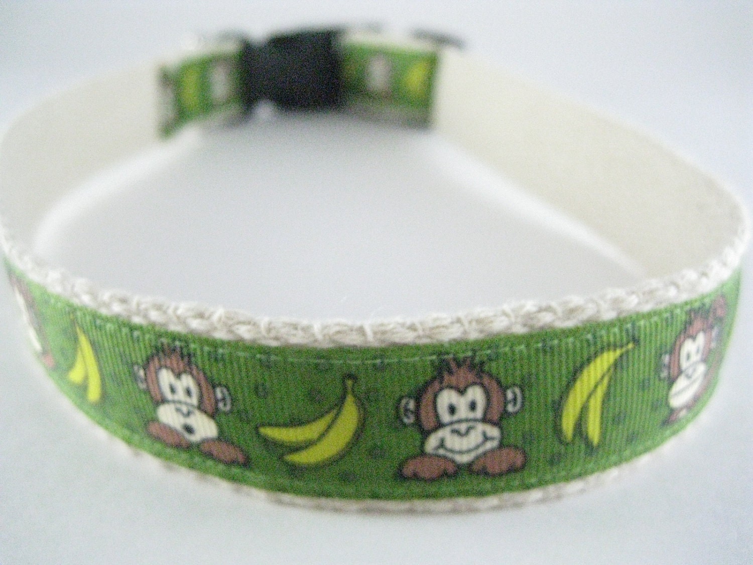 Hemp dog collar - Monkey Business