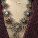 70s Necklace Bohemian Jasper Carnelian  Cabochon Bo Ho...FP910