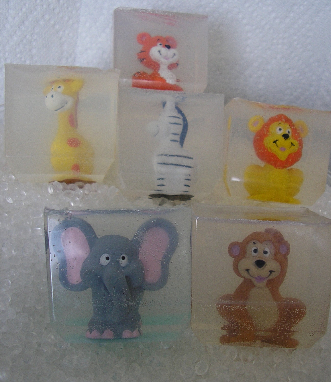Zoo Animal bath soaps, safari animals glycerin soap , childrens soap, Free Shipping