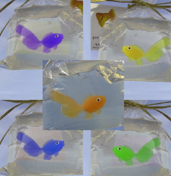 Fish in a Bag Novelty Soap Vegan friendly 30 pack, Fun, Games and Prizes color variety