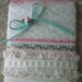 VINTAGE LACE, WHITE, Wide, 7 Yards, Pink And Aqua Trim, Embellishments, Shabby Chic.