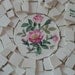 CHINA MOSIAC TILES, 100 Ivory,  Antique China, Hand Cut Tiles, Shabby Rose Focal, Gorgeous.