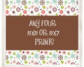 Any 4  (5x5)  photographs - Fine Art Photography Original Prints