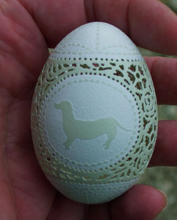 Victorian Lace Carved and Etched Egg of Your Own Design