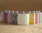 Bachelorette Party Flasks Any 9 Print Design 6 ounce Bridemaids Sorority Women Gift Flasks