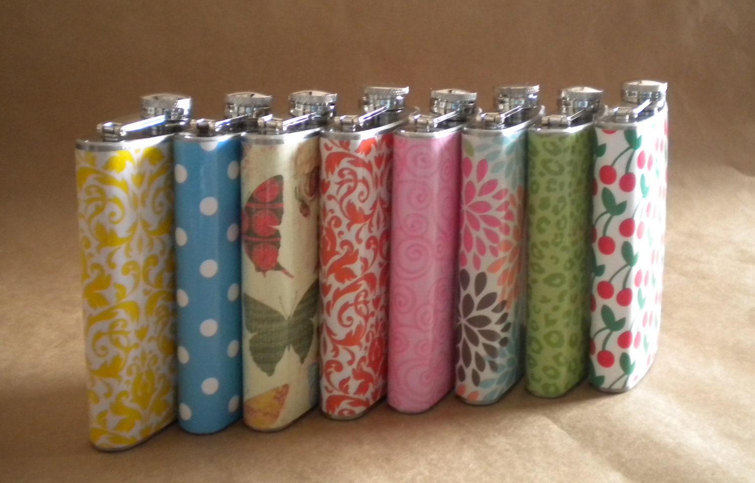 Flasks ANY 8 Print Design 8 ounce Gift Flasks