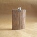 Old Barnwood Print Groomsmen or Guy Country Western Gift 8 ounce Stainless Steel Flask