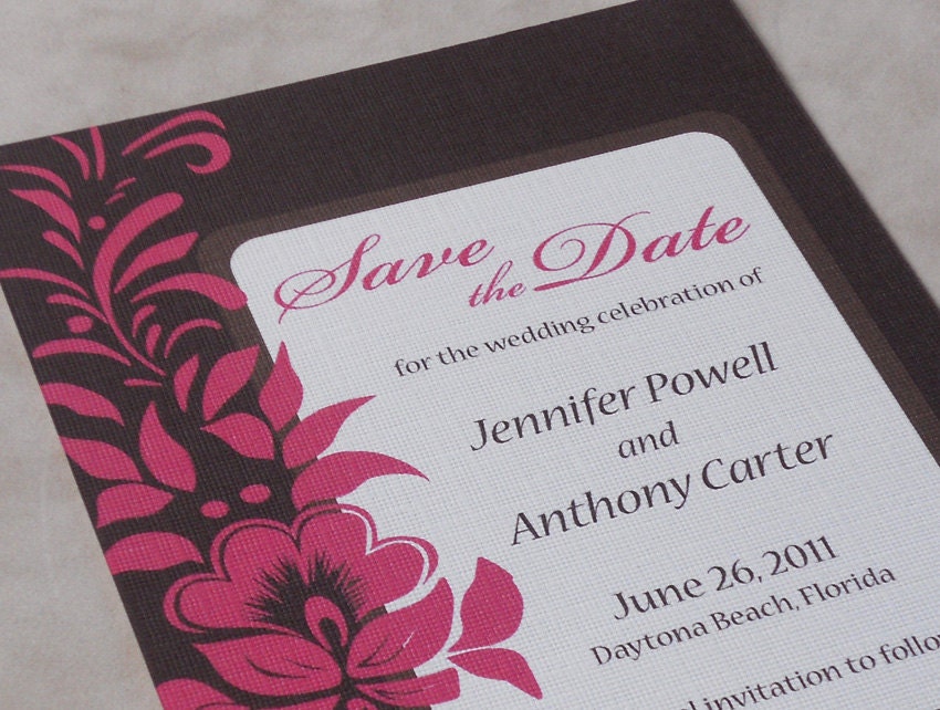 Modern Floral Save the Dates