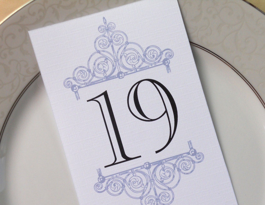 Antique Design Table Numbers - Set of 20