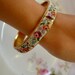Vintage Needlepoint Bangle Bracelet