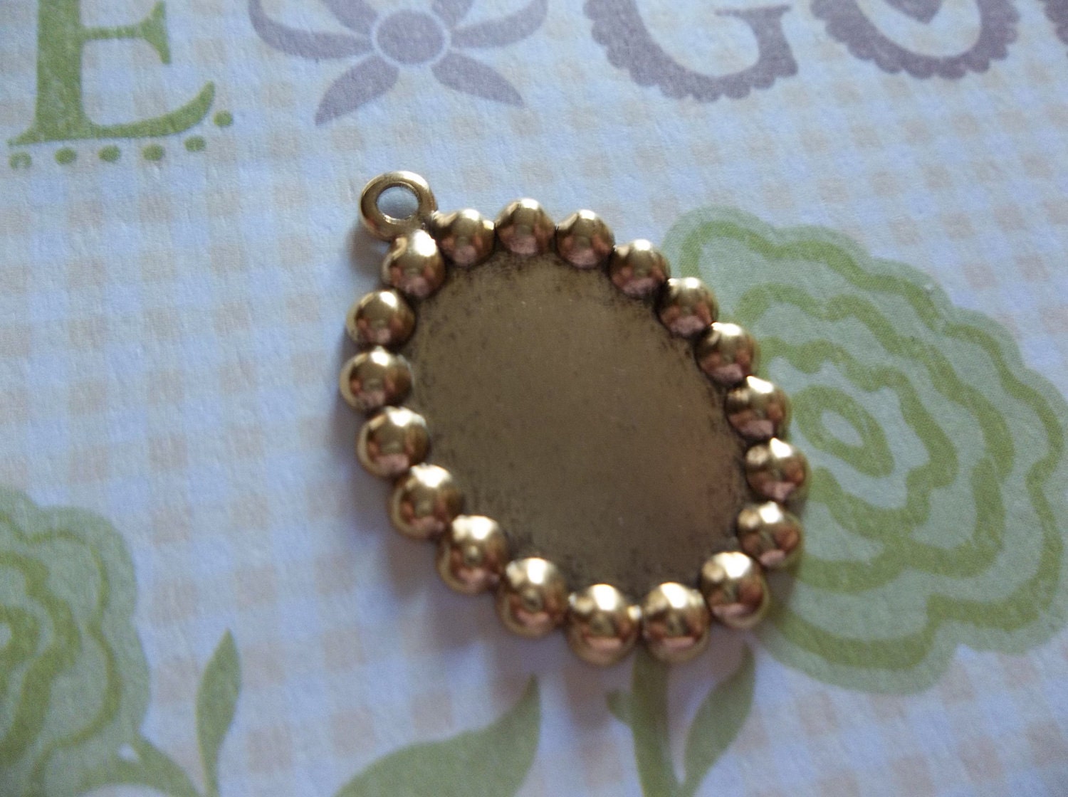 Vintage Inspired 18 X 13mm Antiqued Gold Plated Beaded Edge Settings - Qty 4