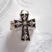 Cross Prayer Box Locket in Antiqued Silver Three Dimensional Pendant Charm Qty 1