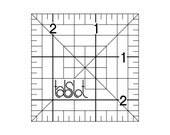 2.5 inch  Square Rotary Cutting Ruler