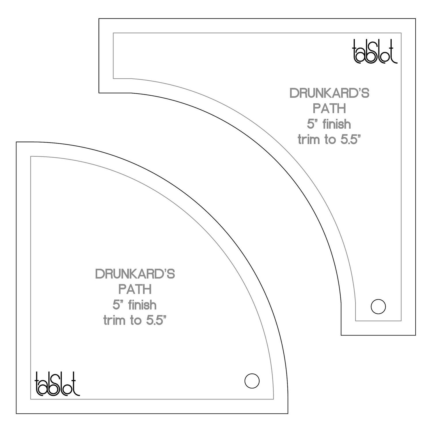 Drunkard's Path Template Set   5"