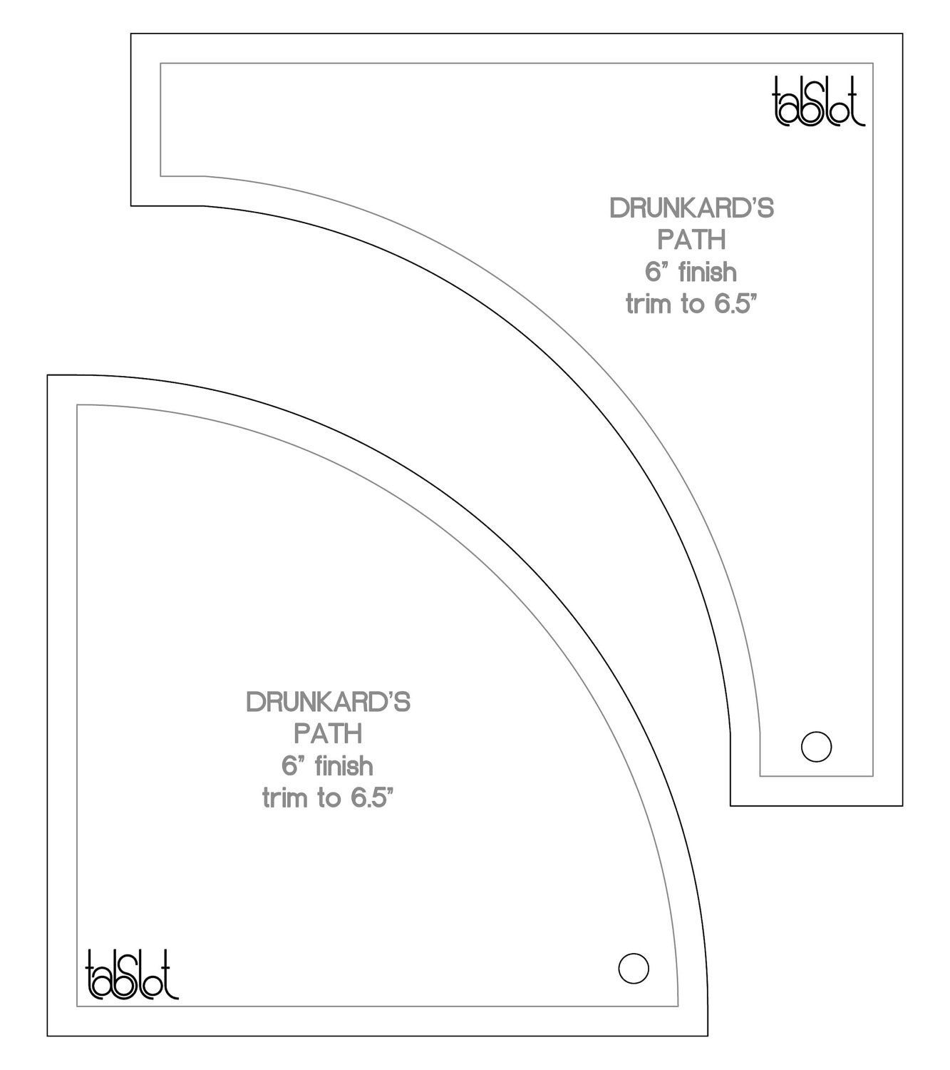 Items similar to Drunkard's Path Template Set 6" on Etsy