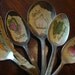Vintage Spoon Plant Markers Custom Set of 5 - Autumn Garden