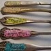 Whimsical Confetti Plant Garden Markers Set of 5