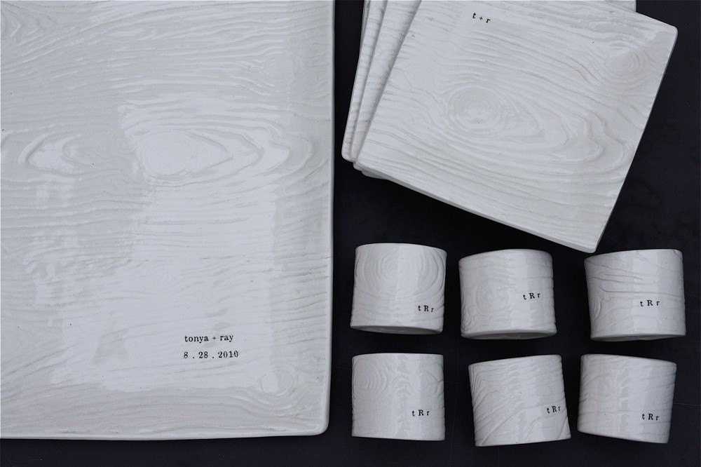 Wood Grain wedding set