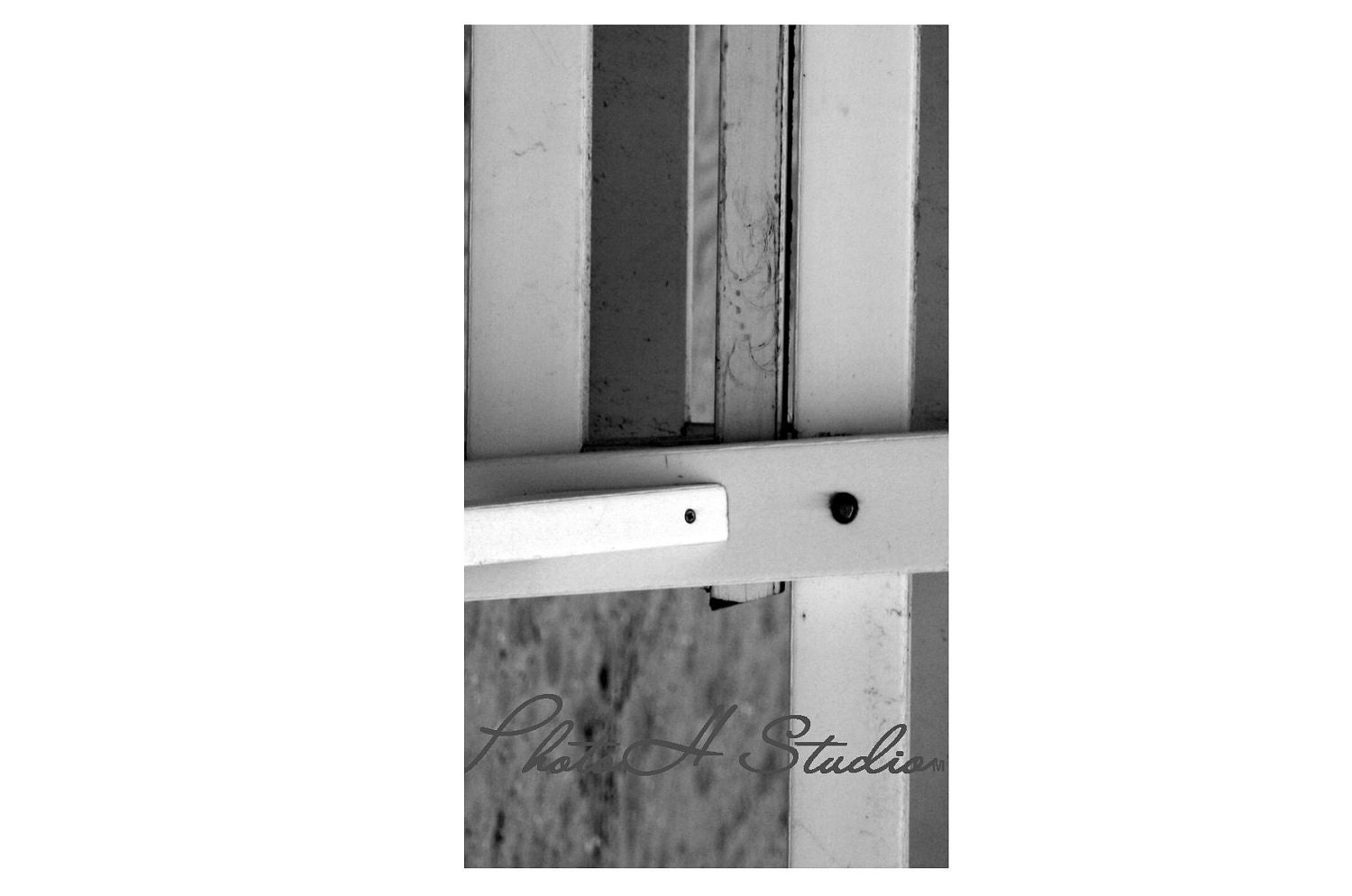 Number 4 - Architectural Alphabet 4 X 6 Black and White Print