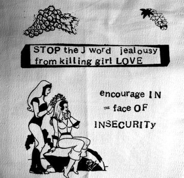 Girl Love Feminist Bikini Kill Riot Grrrl Punk DIY Patch Screen Printed
