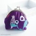 Coin Purse // Lovely bird // Purple