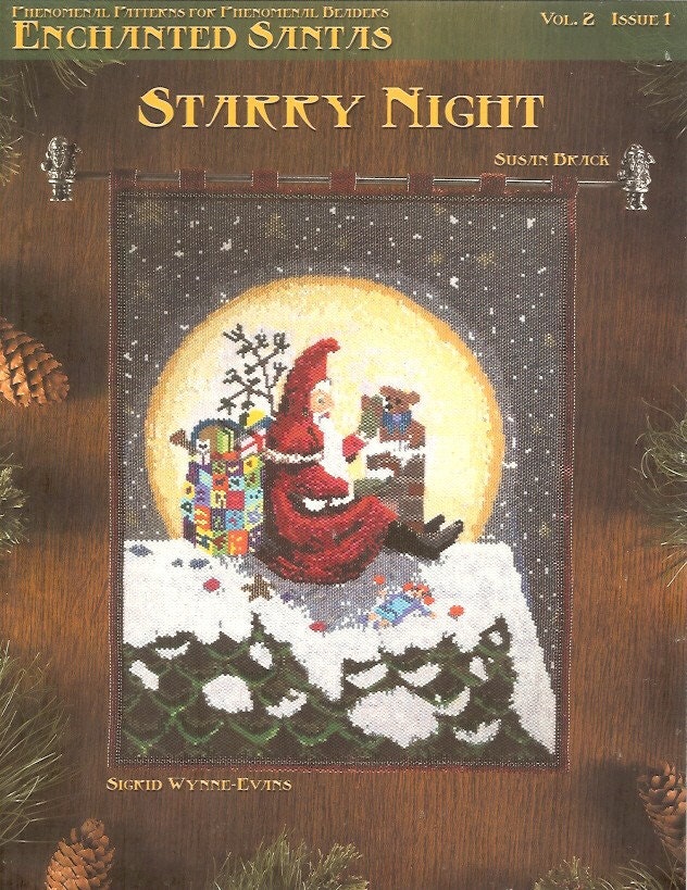 Beaded Tapesty Pattern BOOK Enchanted Santas STARRY NIGHT Susan Brack Christmas