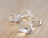 Raw Stones Herkimer Diamond Sterling Silver Stud Earrings