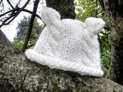 Kids Newborn Hat Organic Wool Photography prop Handmade Knitting Infants Little Teddy Bear Photo prop