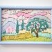 Painting Miniature Tapestry Handmade Embroidery Landscape Wall Tapestry Textiles Fiber Art modern art Summer