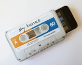 iPhone 5 sleeve / iPhone Case / iPhone Cover - Grey Cassette Tape