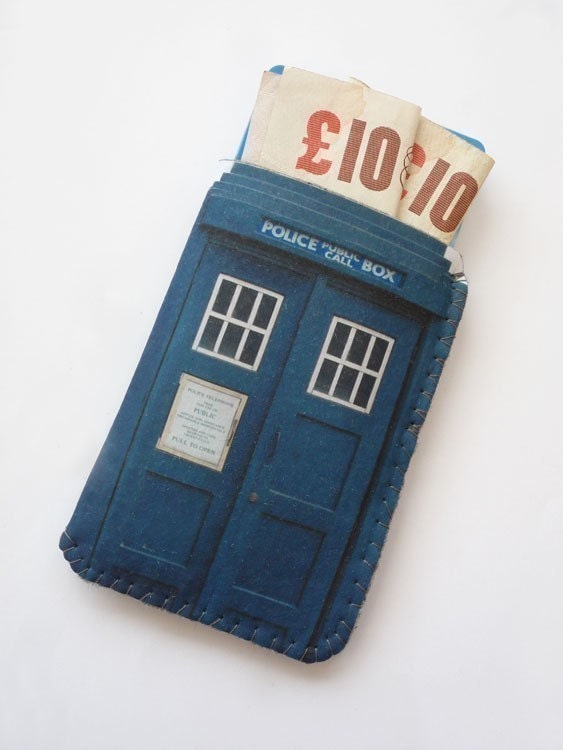 Credit Card Holder British Police Box - Fits Business Cards, Gift Cards and Money Wallet