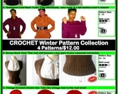 Crochet Pattern Collection-Winter Collection (Includes Plus Size Clothing)-PFD Pattern