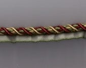 Gold Red and Green Twisted Rope Trim 27 inches long and 30 inches long