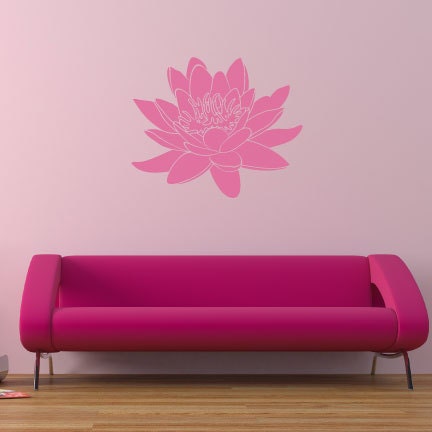 Lotus Pedals -- Vinyl Wall Art -- 20" x 17"