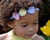CROCHET PATTERN - Trio of Posies Headband - All sizes included - Very Fast and Easy pattern - PDF 305 - Sell what you Make