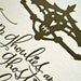 LETTERPRESS ART PRINT- From ghoulies and ghosties... Scottish Proverb