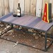 Handmade  scrap metal modern industrial style reclaimed coffee table