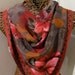 Best of the Best - Bill Blass Red Floral Silk Scarf - 35 x 35 square