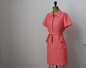 1960's Salmon Pink Mod Dress
