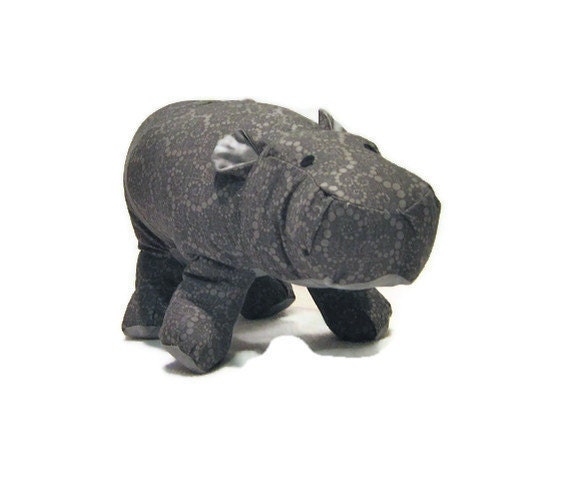 HIPPO - Stuffed Animal Toy - Hippopotamus - Ready to Ship - Perfect for Baby Shower