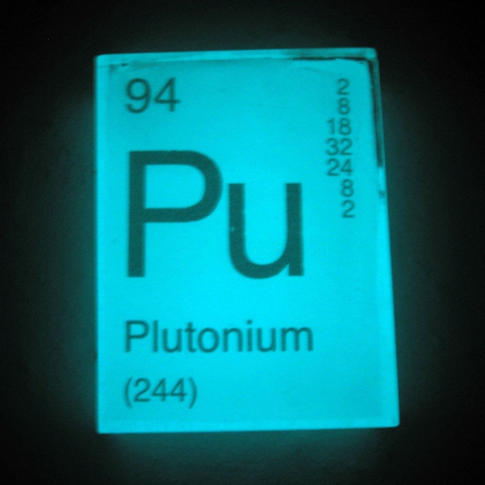 glowing plutonium