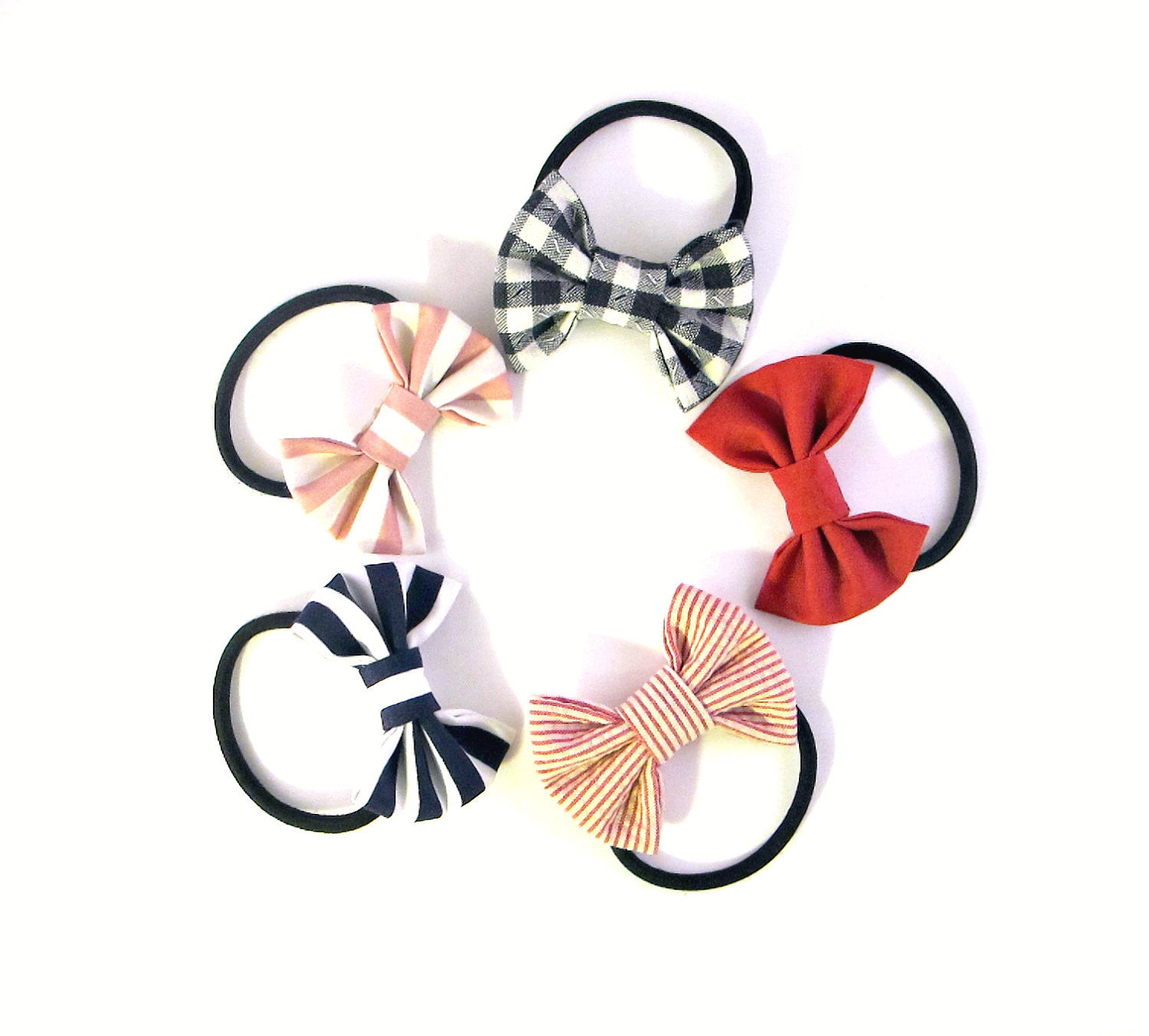 Any 2 Bow Scrunchies - ponytail holder - Choose your own colors