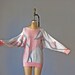 Sweater / bat sleeves / pink / gray / sequin / tunic / vintage / 70s
