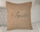 Burlap Pillow Cover