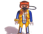 Toy art, 'Scuba Girl'  5 x 7 Fine Art Print, Playmobil