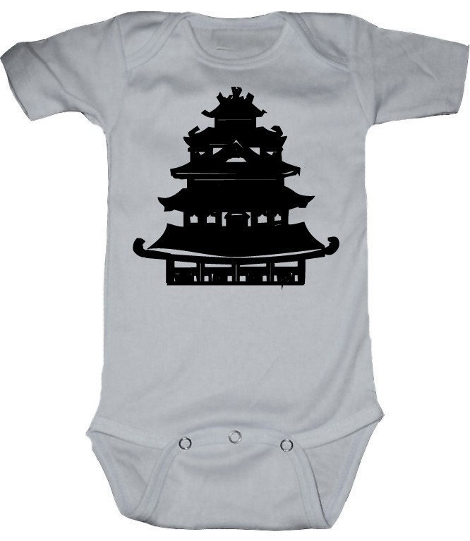 Japanese Pagoda T-Shirt or Onesie - You Choose Colors and Size