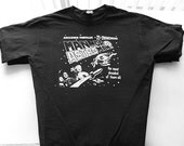 Man or Astroman   T shirt screen print  black short sleeve