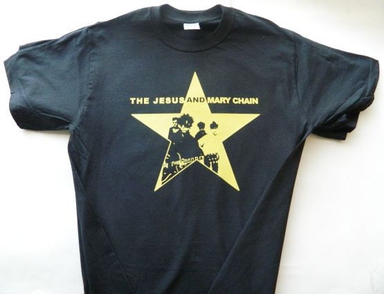 jesus and mary chain   T shirt screen print   glasgow psychocandy darklands